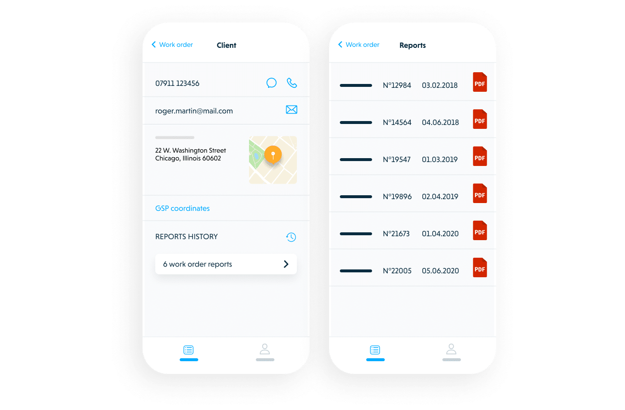 Praxedo FSM software - mobile app - Keep a complete record of work orders.
