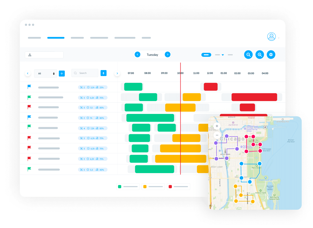 Praxedo FSM solution - Web application - Manage routes