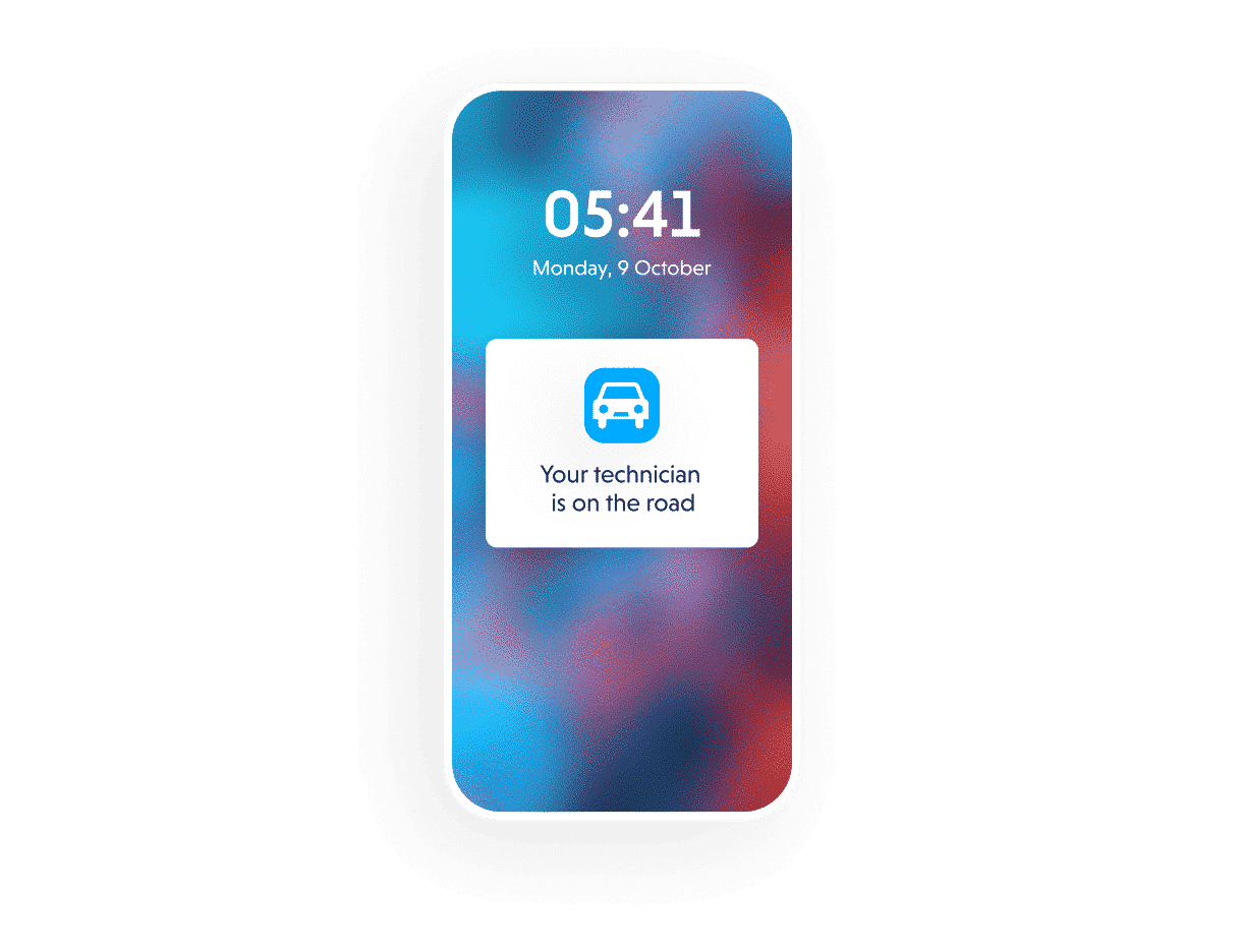Praxedo FSM solution - Customer tools - Arrival notifications.
