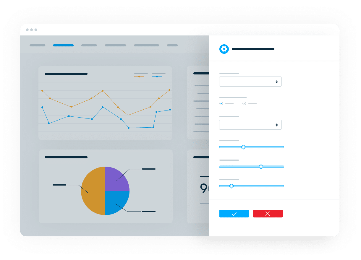 Praxedo FSM solution - Web application - Dashboards configured for your business.