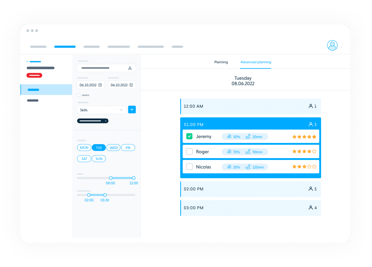 Advanced field service scheduling.