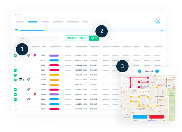 Praxedo web app - Optimize mobile employee schedules.
