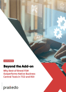 White paper cover: Beyond the Add-on – Why Best-of-Breed FSM outperforms native Microsoft Business Central tools for TCO and ROI.